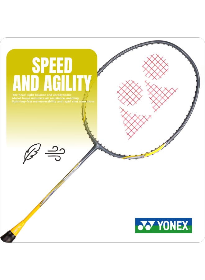 يونيكس مضرب تنس الريشة يونيكس نانوفلير سبيد 7 بغطاء كامل - إطار خفيف الوزن وعالي السرعة لتأرجح سريع وتحكم دقيق وأداء شامل - Image 2